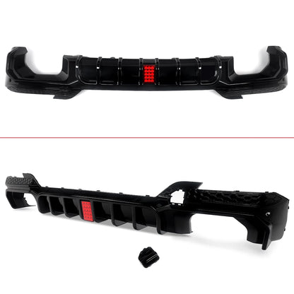 Difusor com Stop F1  BMW X3 G01 LCI M Sport 2022+   Preto brilhante ou carbono Aquaprint