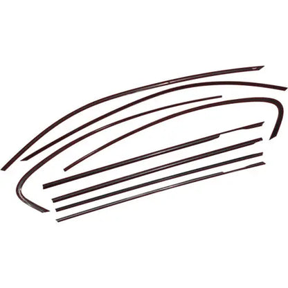 Décoration de vitre extérieure BMW Série 5 F10 11-2017

 Couverture de cadre de fenêtre en titane noir, moulage de garniture, pour BMW série 5 F10 11-2017, 8 pièces