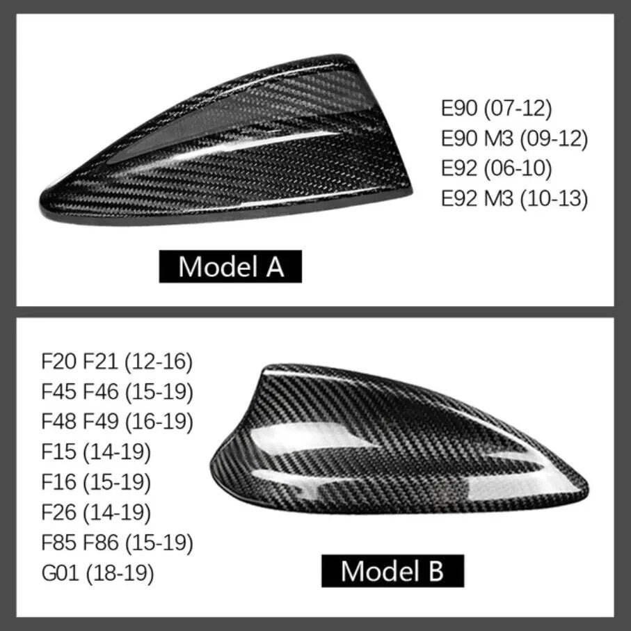 Real Carbon Pattern For BMW M2 M3 M4 Bmw Série 1,2,3,4,5,7 Series X1 X3 F22 F30 F34 F80 F87 F32 F36 F82 G11 G20 G12 G30 Shark Fin Antenna Cover