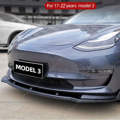 Lèvre avant Tesla

 Déflecteur de lèvre de pare-choc avant de voiture, 3 pièces, Kit de carrosserie, séparateur de becquet, diffuseur, protection pour Tesla modèle 3 segmenté, nouveau