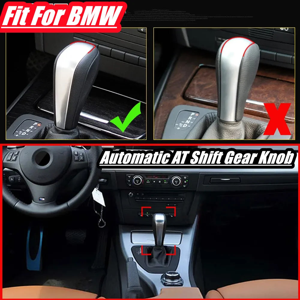 Nouveau pommeau de levier de vitesse automatique court et Long, pour E81 E82 E87 E90 E91 E92 E93 E36 E38 E39 E46 Z4 Z3 E53 X5 X3 E60.
