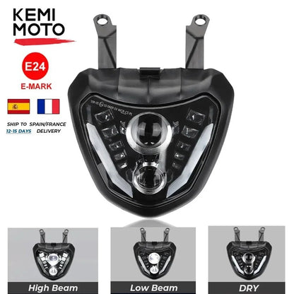 Headlight MT07 2014-2017 LED Headlamp E-mark Projector DRL Assembly Waterproof Lights For Yamaha MT 07 MT-07 FZ07 2015 2016 Led