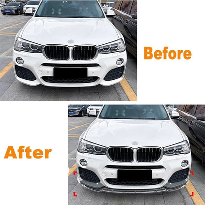 For BMW X3 F25 X4 F26 LCI M Sport 2014-2017 Front Bumper Lip Splitter Diffuser Body Kit Spoiler Bumper Guard Protector Accessory