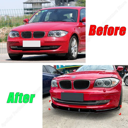 Lip Universal Bmw serie 1 ate 2011 com para-choques sport

Gloss Black Car Front Bumper Lip Splitter Spoiler Diffuser for BMW 1 Series E81 E82 E87 E88 LCI Standard Model 2007-2011 Tuning
