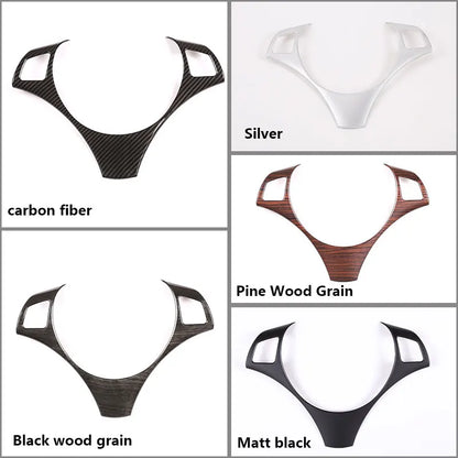 Cache central de volant BMW E81 E82 E87 E88 E90 E91

 Autocollant de couverture de cadre de volant de voiture en Fiber de carbone ABS, pour BMW série 3 E90 05-12 et BMW série 1 E87 04-11, accessoires de voiture