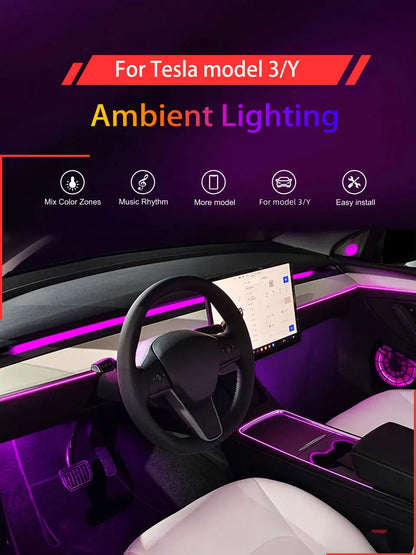 Kit Luzes Interior Tesla 3 e Y

Tesla For Model 3 Y Symphony Special LED RGB Atmosphere Light Radiant Carving 512 Color Mobile App Vehicle Screen Color Control