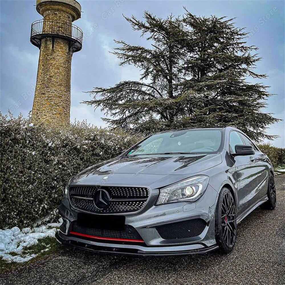 Lip Frontal
 Mercedes Benz C117 CLA Class Front Bumper Lip Splitter Spoiler Diffuser C117 CLA200 250 CLA45 AMG 2013-2015 Prefacelift