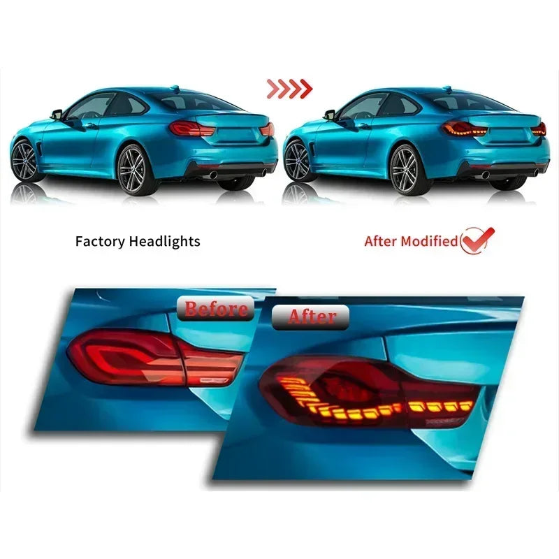 Faróis GTS Tail Lights FOR BMW 4 Series M4 F32 F33 F36 F82 F83 2013-2020 Rear Running Reverse Dynamic Turn Signal Lamp