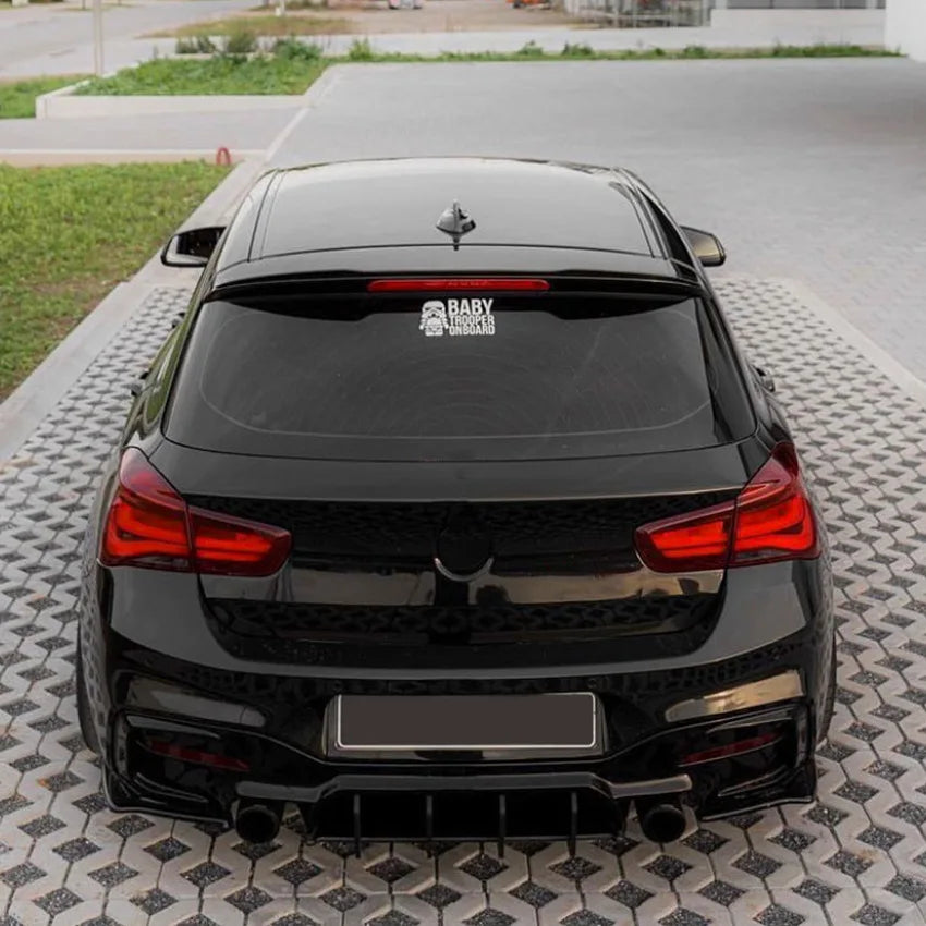 Split difusor Bmw F20 Lci Car Rear Bumper Lip Diffuser Splitter Black for BMW 1 Series F20 LCI M140i MP Style Back Fins Fender Canards Trims Splitters