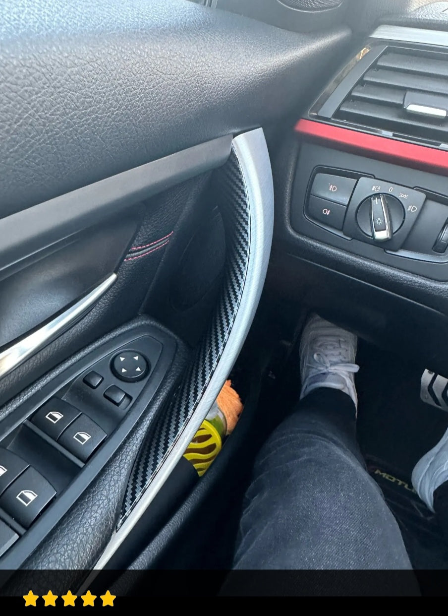 Capas interiores puxador BMW F30 F31 Carbono Aquaprint