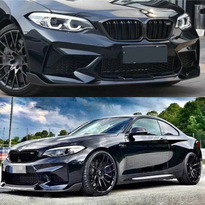 Lèvre avant CS BMS M2 F87

 Style CS pour BMW F87 M2 2016 – 2018, becquet avant noir brillant, séparateur de menton