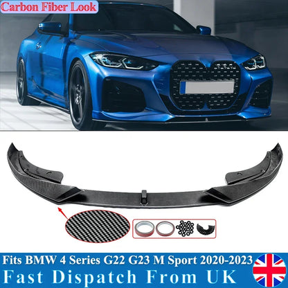 Lip Frontal BMW 4 Series G22 G23 M Performance Carbono  Aquaprint

For BMW 4 Series G22 G23 M Performance Front Lip Splitter Carbon Look AC Style