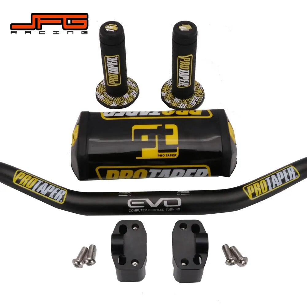 Guiador,Punhos Motorcycle 1 1/8" 28MM CNC Handlebar Hand Fat Handle Bar For KTM YAMAHA HONDA SUZUKI KAWASAKI Kayo CRF Dirt Bike PRO Taper