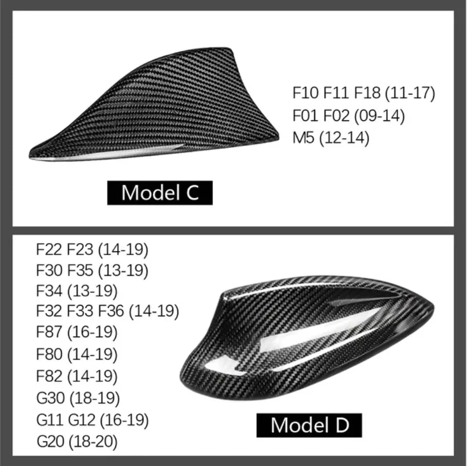 Real Carbon Pattern For BMW M2 M3 M4 Bmw Série 1,2,3,4,5,7 Series X1 X3 F22 F30 F34 F80 F87 F32 F36 F82 G11 G20 G12 G30 Shark Fin Antenna Cover