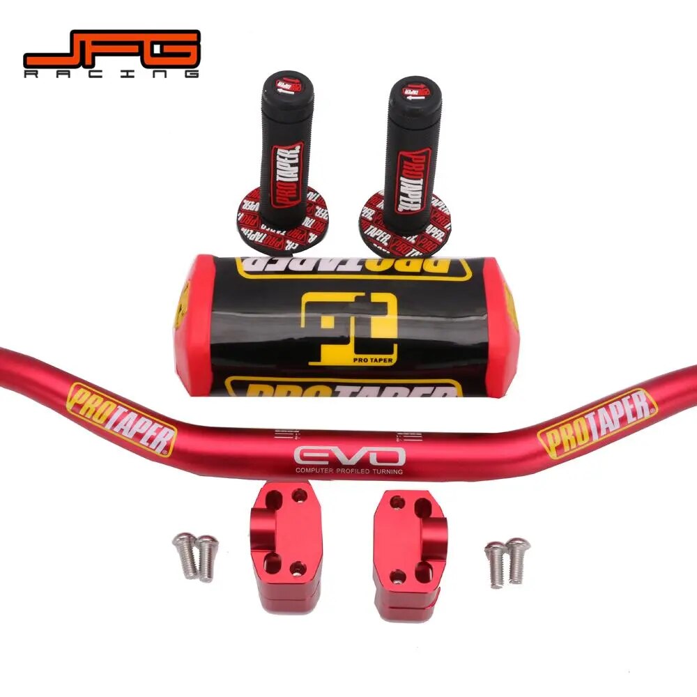 Guiador,Punhos Motorcycle 1 1/8" 28MM CNC Handlebar Hand Fat Handle Bar For KTM YAMAHA HONDA SUZUKI KAWASAKI Kayo CRF Dirt Bike PRO Taper
