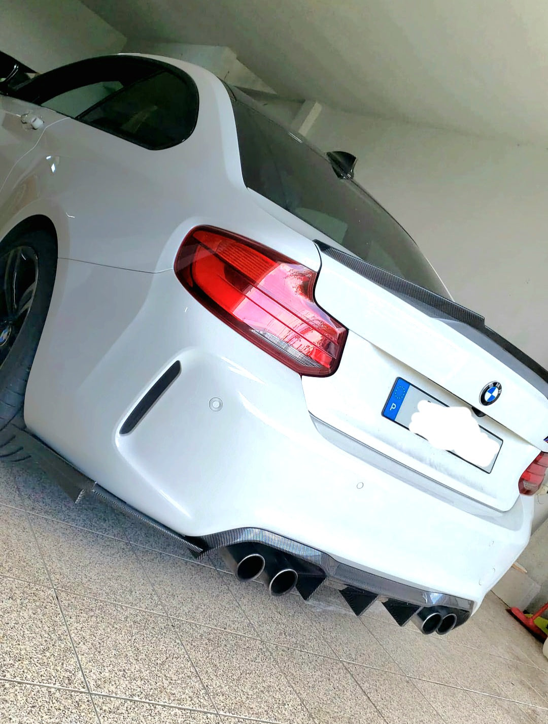 Difusor com splits bmw M2 f87 carbono