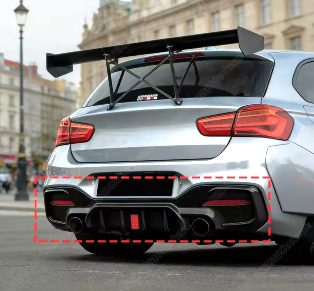 Difusor M Performance com stop estilo F1 Bmw F20 Lci Carbon Aquaprint