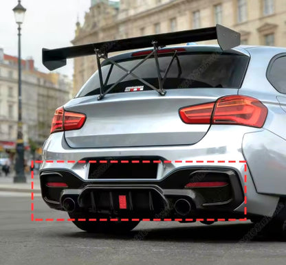 Difusor M Performance com stop estilo F1 Bmw F20 Lci Carbon Aquaprint