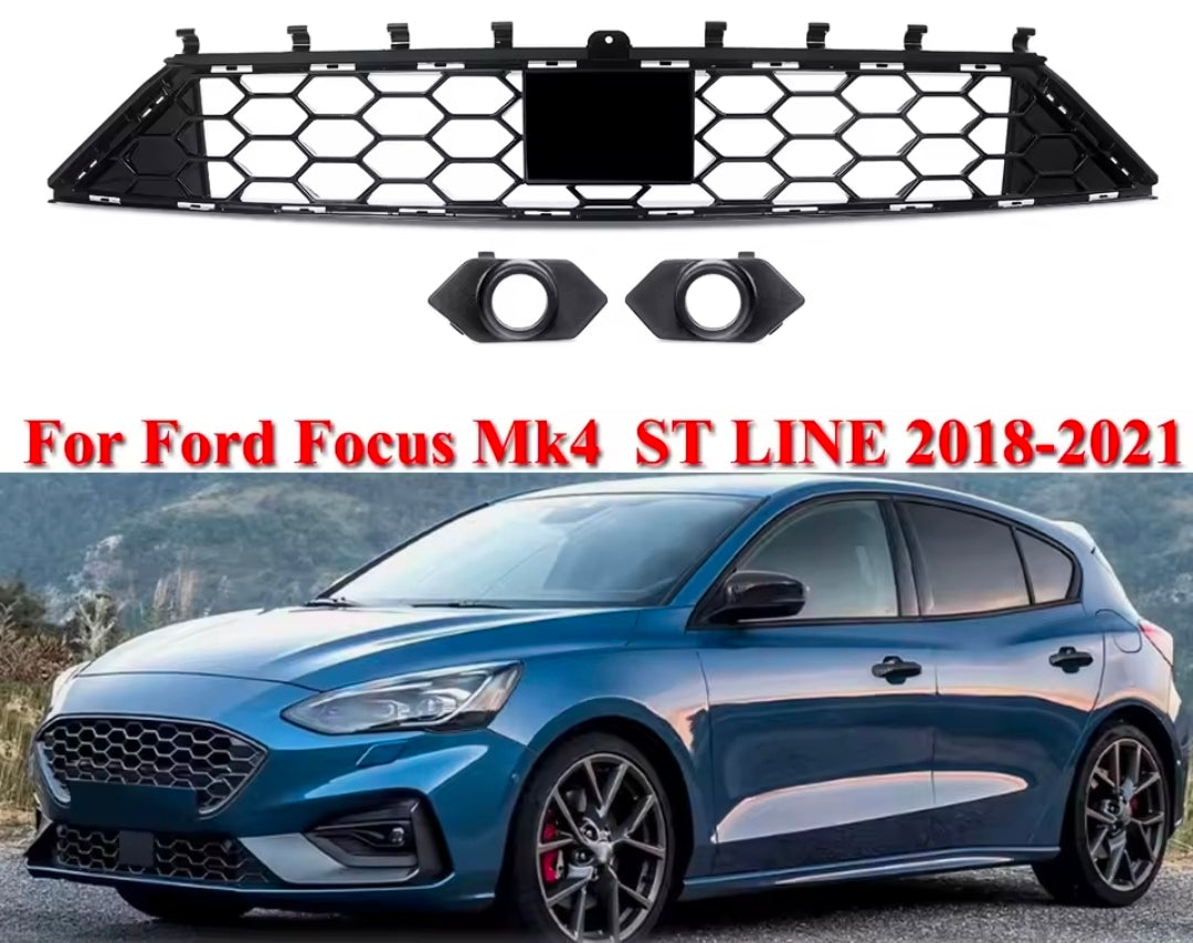 Grelha Inferior do Parachoques Frontal com Molduras para Ford Focus Mk4 ST-LINE – Anos 2018 a 2021