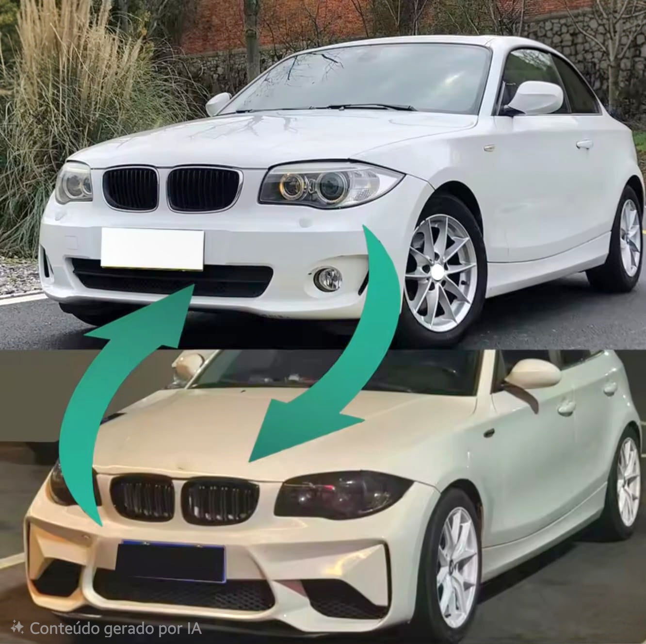 NOVIDADE Para-choques M2 Bmw E82 E88 E87 E81 Plástico Abs