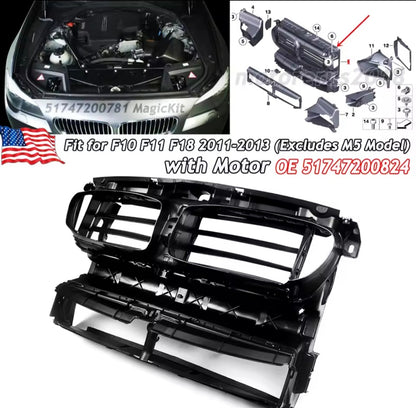 Suporte do Radiador com Conduta de Ar para BMW Série 5 (F10, F11, F18) – Anos 2011 a 2016
