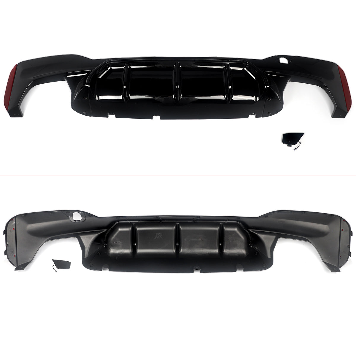 Difusor Traseiro Desportivo para BMW Série 5 (G30) (G31)– Estilo M Sport / Glossy Black