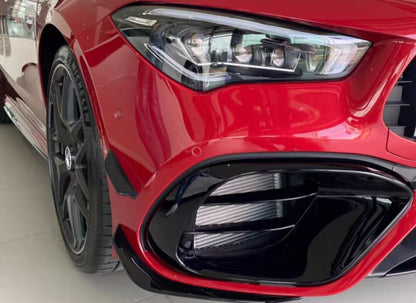 Splits Mercedes Benz CLA W118  Cla45 AMG 

For Mercedes Benz CLA W118  Cla45 AMG Front Lip Bumper Side Hood Fog Lamp Light Cover Spoiler Air Vent Frame Trim