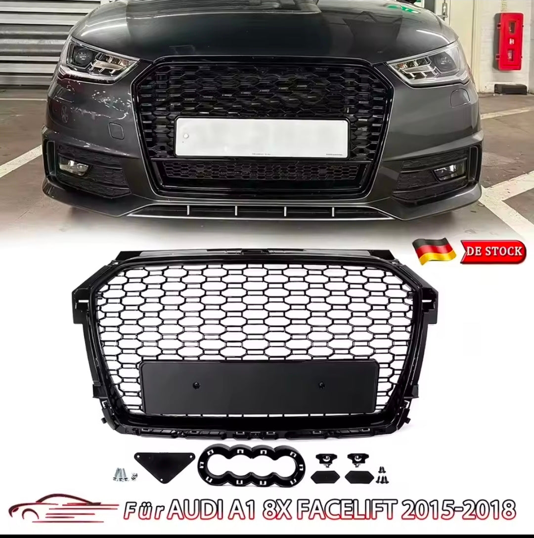 Grelha Frontal Look RS Audi A1 8X Facelift (2015–2018) – Preto