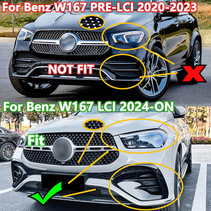 Grelha gtr Mercedes GLE W167 cromada