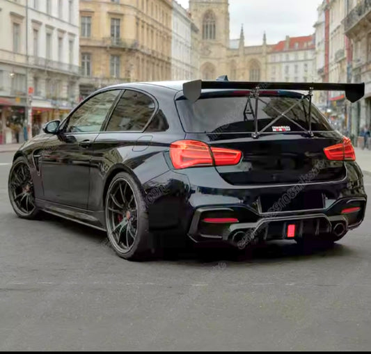 Difusor M Performance com stop estilo F1 Bmw F20 Lci Carbon Aquaprint